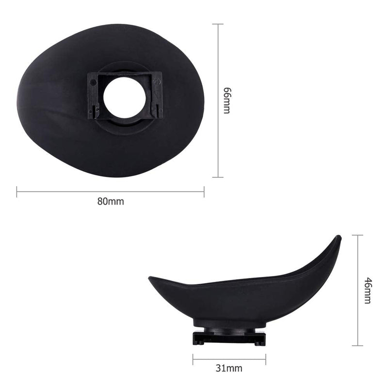 JJC Oversized Oval Eyecup Eyepiece Viewfinder for Nikon D7500 D7200 D7100 D5600 D5500 D5300 D3500 D3400 D780 D750 D610 D90 D80 & More, 360°Rotatable Design Replaces Nikon DK-25/20/21/23/24 Eye Cup Large Oval Design