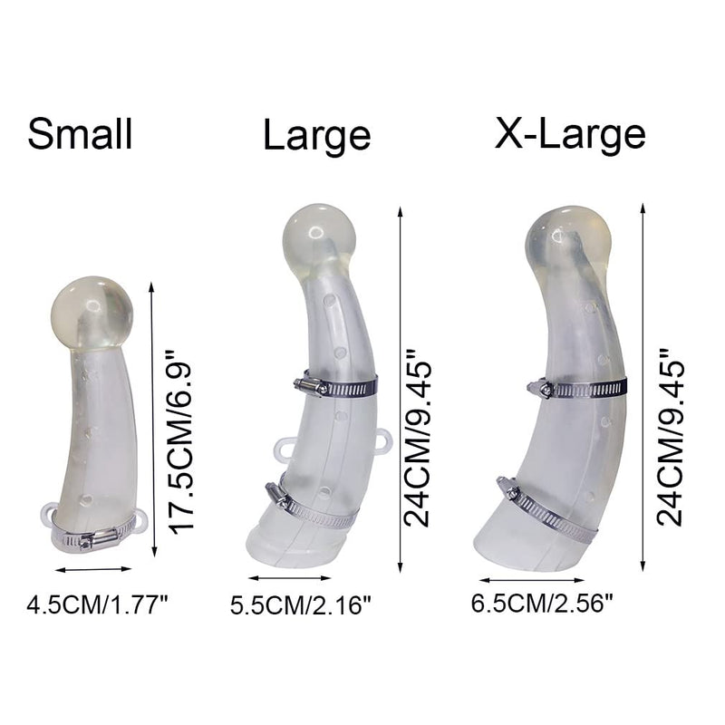Small Size Silicone Goats Calf Cattle Bull Cow Horn Cover Anti-Fight Protective Cover Cow Horn Protector Round Cornered With Small Size 6.9"X1.77"