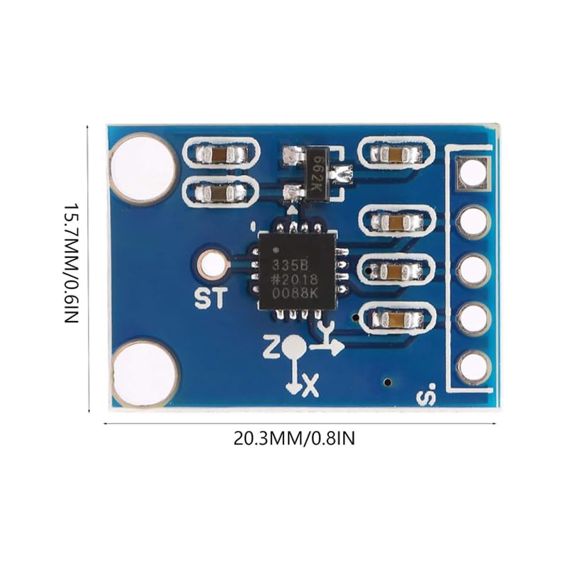 GERUI GY-61 ADXL335 3-Axis Accelerometer Angular Transducer Sensor, Analogue Output 3-5 V Sensor Module Compatible with Arduino, Pack of 2