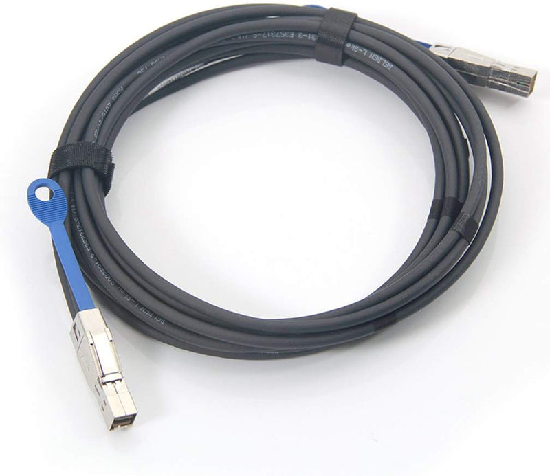 12G Mini SAS HD SFF-8644 to SFF-8644 SAS3.0 Cable for Hard Disk Server, SAN, Raid Card, 100-Ohm, 0.5-m(1.6ft) 0.5m 1