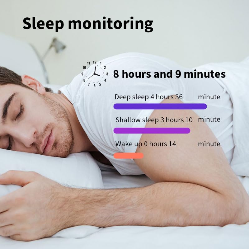 Smart Ring Health Tracker for Men WomenHeart Rate, Blood Oxygen, Sleep Monitor, Step Counter,5ATM Waterproof, Remote Camera Control No Subscription Fee Fitness Ring with Charging Case (Silver, 11#) Silver 11#