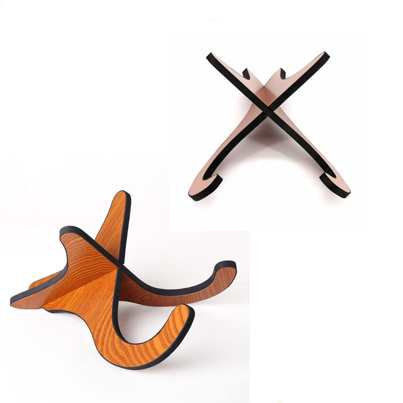 Ukulele Stand, Mahogany Foam Ukulele Stand, Portable Wooden Ukulele Stand for Ukulele, Mandolins and Violins