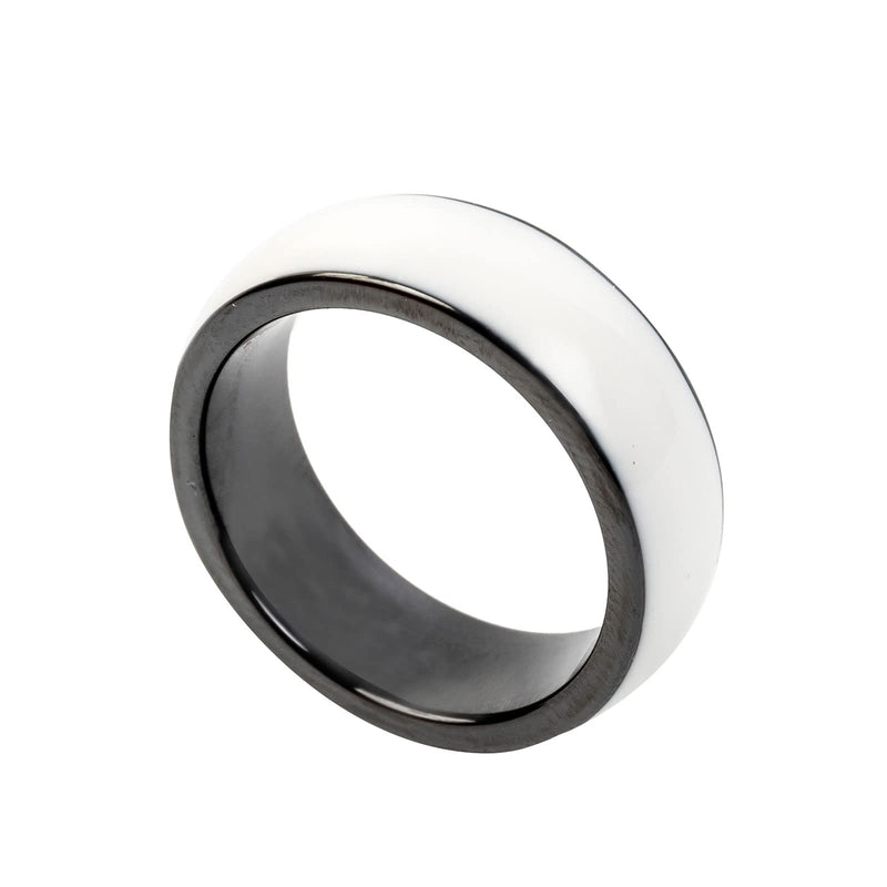 RFID White Ceramics Smart Finger rewrite Ring T5577 Chip id Wear for Men or Women white blank ring 7#