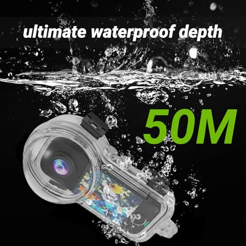 Insta 360 X4 Air Invisible Dive Case, Waterproof Up to 50m (164ft) Splash Prevention Housing, Underwater Dive Protective Shell for Insta360 X4 Air with Bracket Accessories X4air Dive Case - TWO Claw