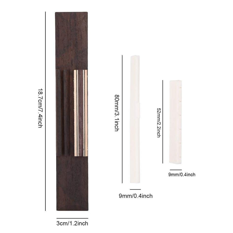 [AUSTRALIA] - Guitar Bridge Kit, Wooden Classical Bridge Bone Guitars Nut Saddle Replacement 