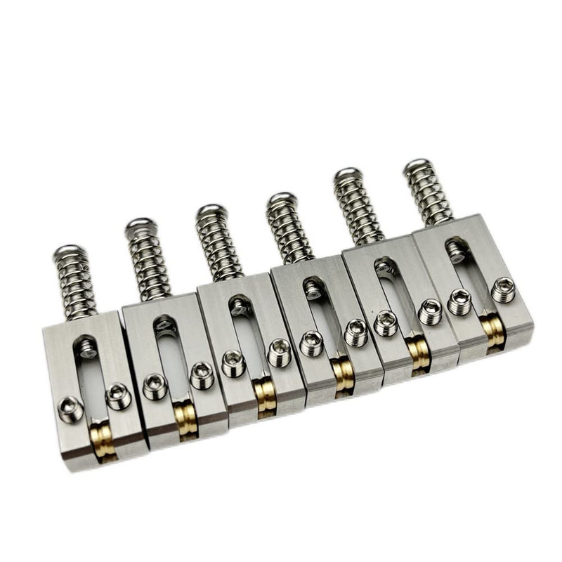 [AUSTRALIA] - Kaynes 6PCS Guitar Bridge Roller Saddles – Stainless Steel Tremolo Bridges Saddle for Fender Telecaster Tele Stratocaster Strat ST TL Style Electric Guitar Replacement (10.5MM) 