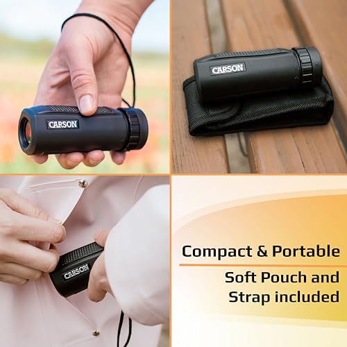 Carson BlackWave 10x25mm Waterproof Monocular, Black (WM-025) BlackWave (WM-025)