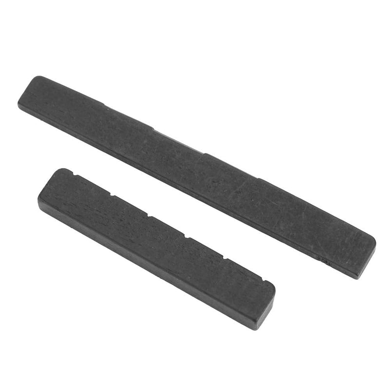 Tomotato 2 Pcs Guitar Nut Ebony Nut and Saddle Black Guitar Bridge Saddle for Classical Guitar Parts Replacement