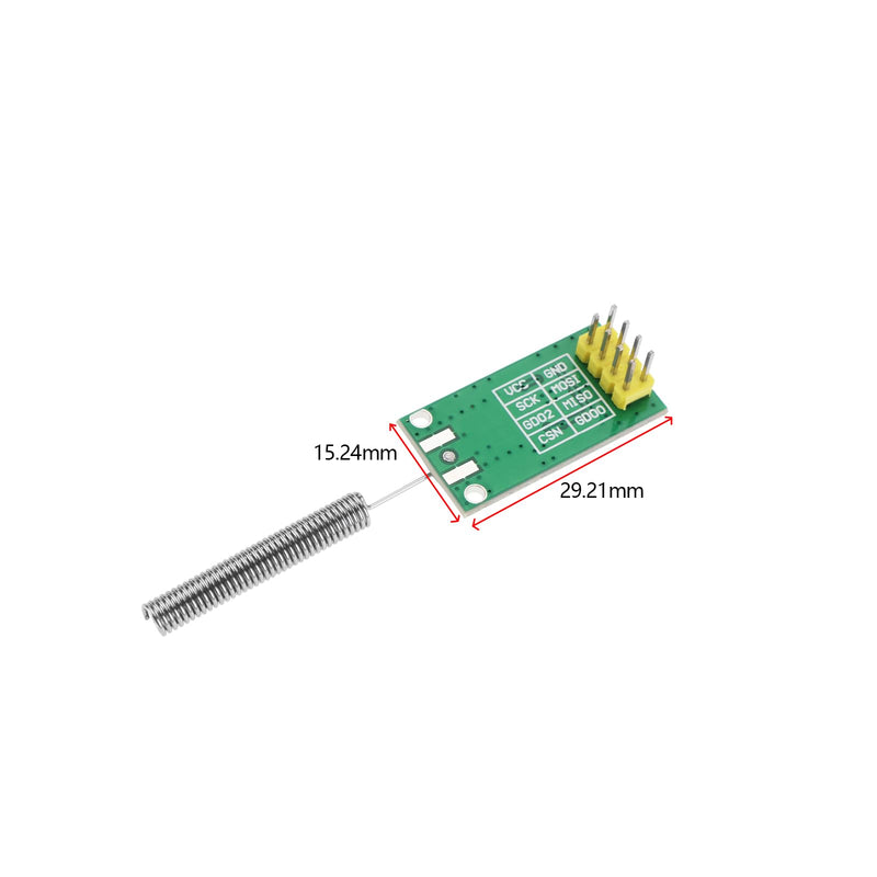 SING F LTD 2pcs CC1101 433Mhz Wireless Transceiver CUL Funk Module DC 1.8-3.6V 10mW USB FHEM Transceiver with Spring Antenna Compatible with A-rduino Compatible with Raspberry Pi