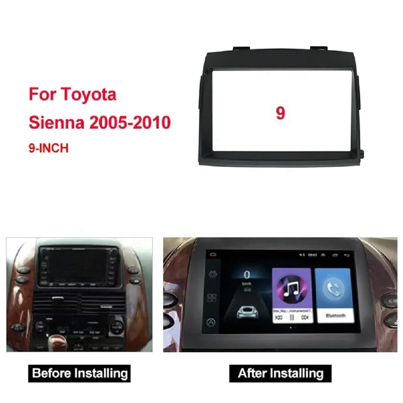 Fits for Toyota Sienna 2006-2010 Car Radio Stereo Fascia Frame Double DIN 9 inch Dash Installation Mounting Kit