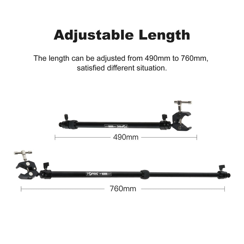 Accsoon Toprig Camera Slider Support Arm Stabilizer, Ajustable Tripod Support Arms for Increasing Stability in Aluminum Alloy, for Toprig S60 Slider - 2 Packs
