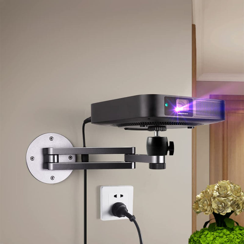 Foldable Projector Wall Mount Universal Adjustable Ceiling Wall Projector Mount Aluminum Alloy Projectors Stand,1/4" Screw Size (Wall Mount)… Foldable wall mount