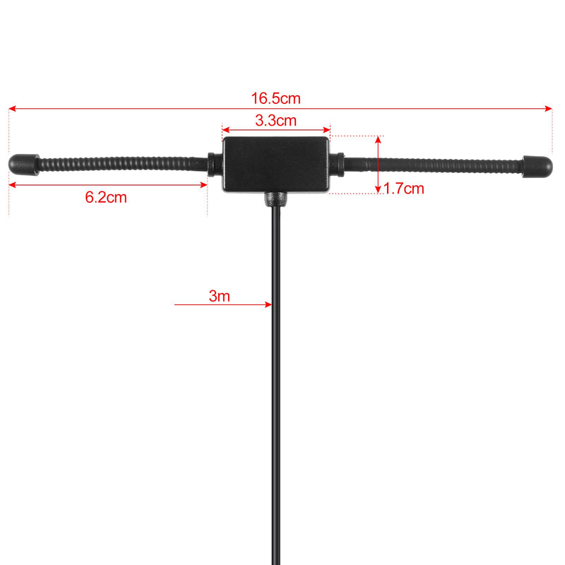 FM Radio Antenna Adhesive Mounting FM Radio FM Dipole Antenna for Stereo Receiver Indoor Music System FM Radio Home Stereo Receiver AV Audio