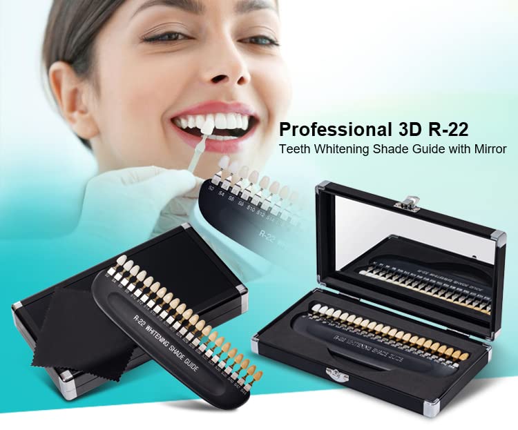 3D Professional R-22 Clinic Salon Teeth Whitening Shade Guide, Digital Tooth Teeth Shade Guide Teeth Whitening Device