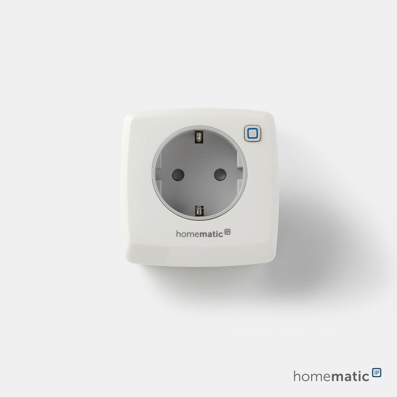 Homematic IP Smart Home Switch Socket, Digital Adapter Plug Controls Lights or Electrical Devices via the App, Alexa & Google Assistant, Energy Saving, 157338A0 Switch only