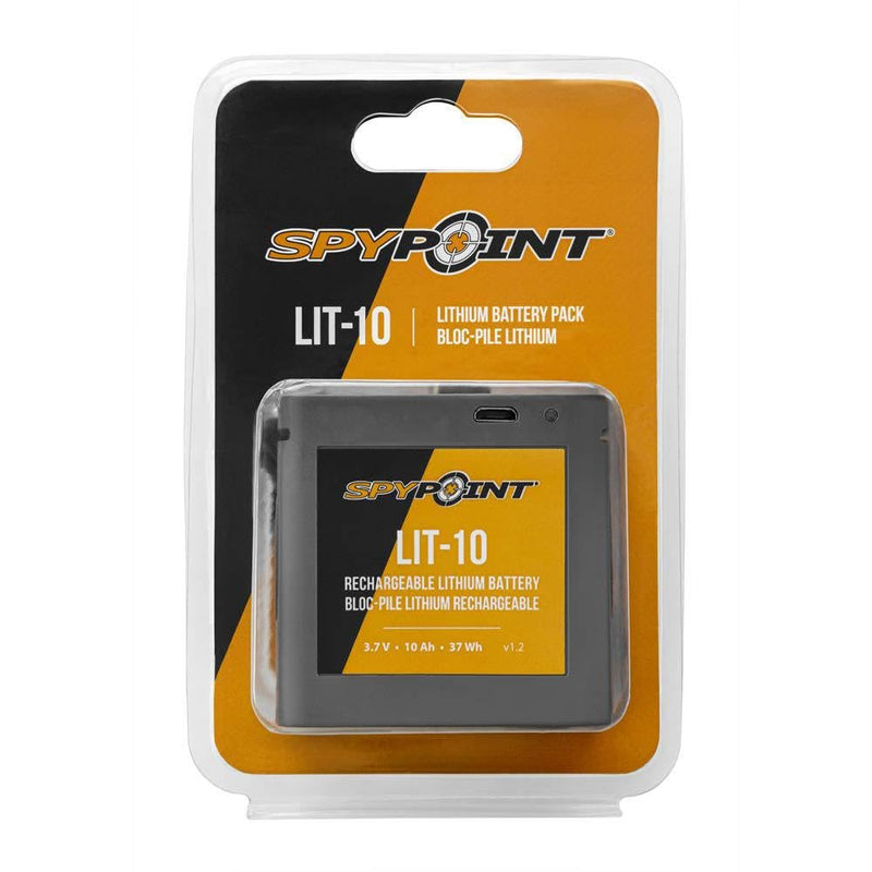 SPYPOINT LIT-10 3.7V Rechargeable Lithium Battery LINK-MICRO | CELL-LINK 10 200mAh for Cellular Trail Cameras with Charging Power Cable Included | Cell Cameras for hunting Lithium Battery