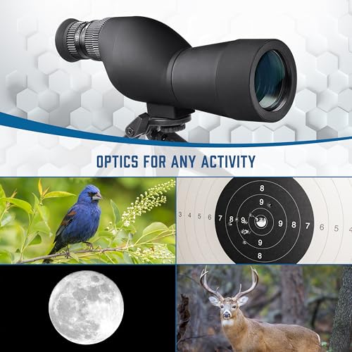 Barska Colorado 15-40X50 Straight Compact Spotting Scope - for Birding, Hunting, Target Shooting, Astronomy, Sports, Concerts Midnight Onyx
