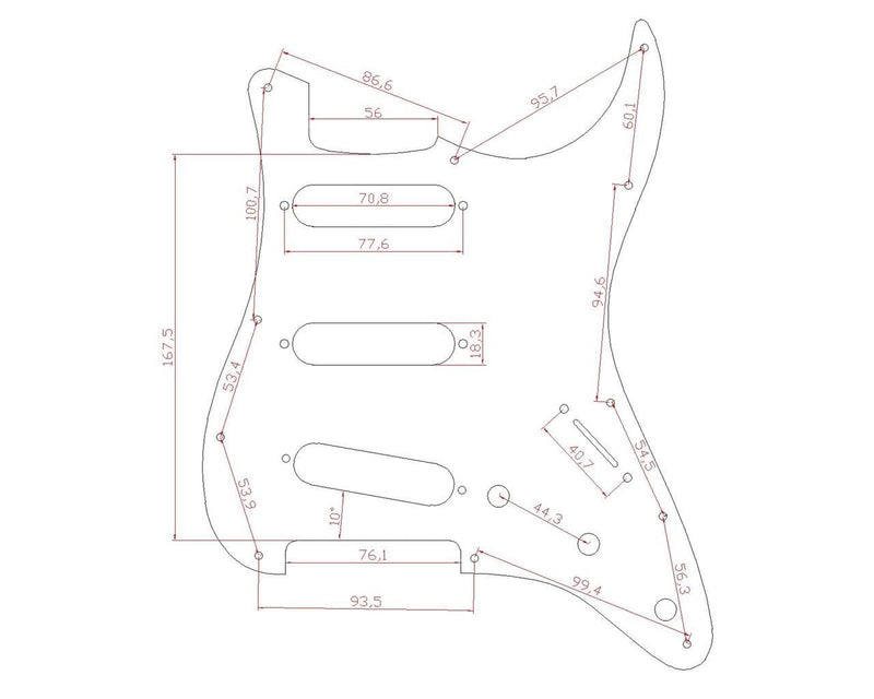 [AUSTRALIA] - KAISH 11 Hole ST/Strat Style Pickguard SSS Pick Guard with ST Back Plate Tremolo Trem Cover for Stratocaster/Strat Made in USA/Mexico Vintage Tortoise 