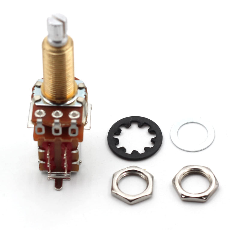 [AUSTRALIA] - Pair (2X) Bourns 500K Push/Pull Audio Taper LONG (3/4" bushing) Split Shaft Potentiometer 