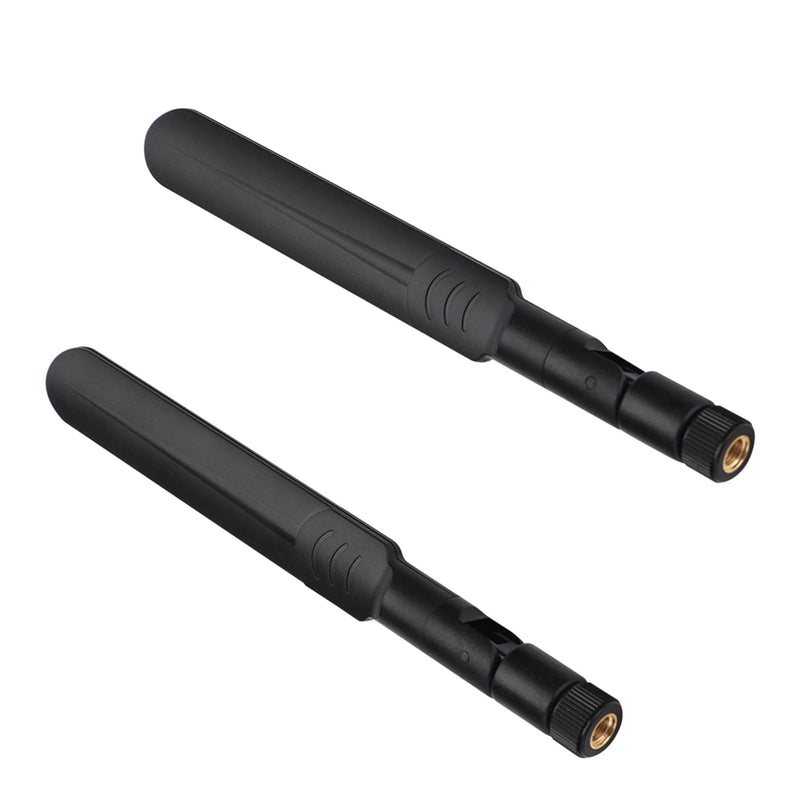 2 x 6dBi 2.4GHz 5GHz Dual Band WiFi RP-SMA Male Antenna | With 2 x 35CM RP-SMA IPEX MHF4 Pigtail Cable, Sturdy Plastic Case, Stable Signal Quality, For M.2 NGFF WiFi WLAN Card
