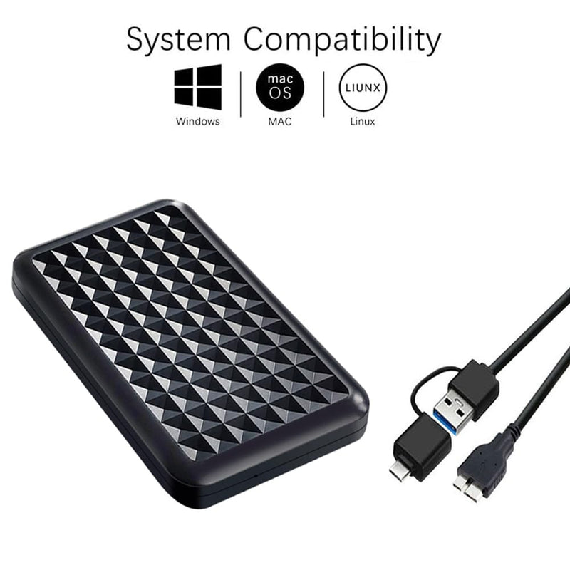 Ultra Slim Portable External Hard Drive 2.5'' USB 3.0 HDD Storage for PC, Mac, Laptop, PS4, PS5, Xbox one (500GB) 500GB
