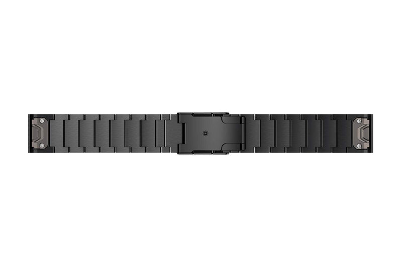 LDFAS Fenix 8/7/6 Pro/5 Plus Band, 22mm Titanium Metal Quick Release Easy Fit Watch Strap with Double Button Clasp Compatible for Garmin Fenix E 7 5 6/Forerunner 935/945/Epix Gen 2 Bands Black
