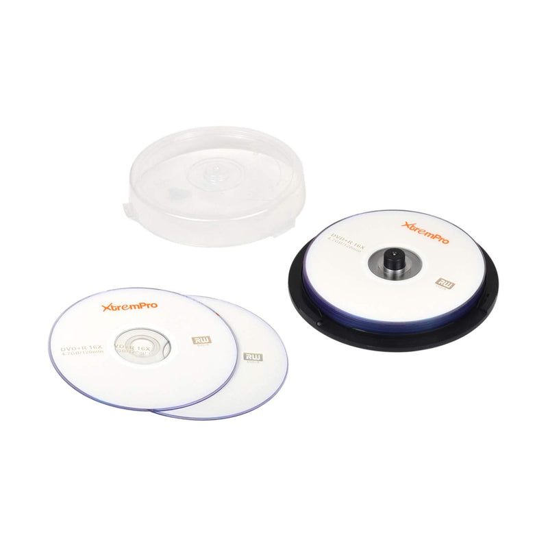 DVD+R 16 X 4.7GB 120min Recordable DVD 10 Pack Blank Discs in Spindle - 11023 XtremPro 11023
