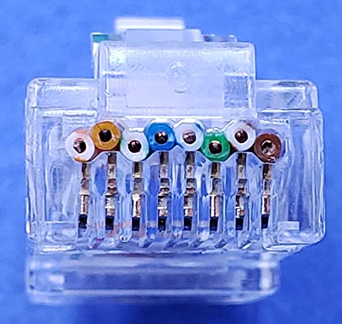 Ideal Electrical 85-385 Unshielded Feed-Thru Modular Plug, Cable Connector for CAT6A/6 Unshielded Cables, 50 Connectors 50 Pack