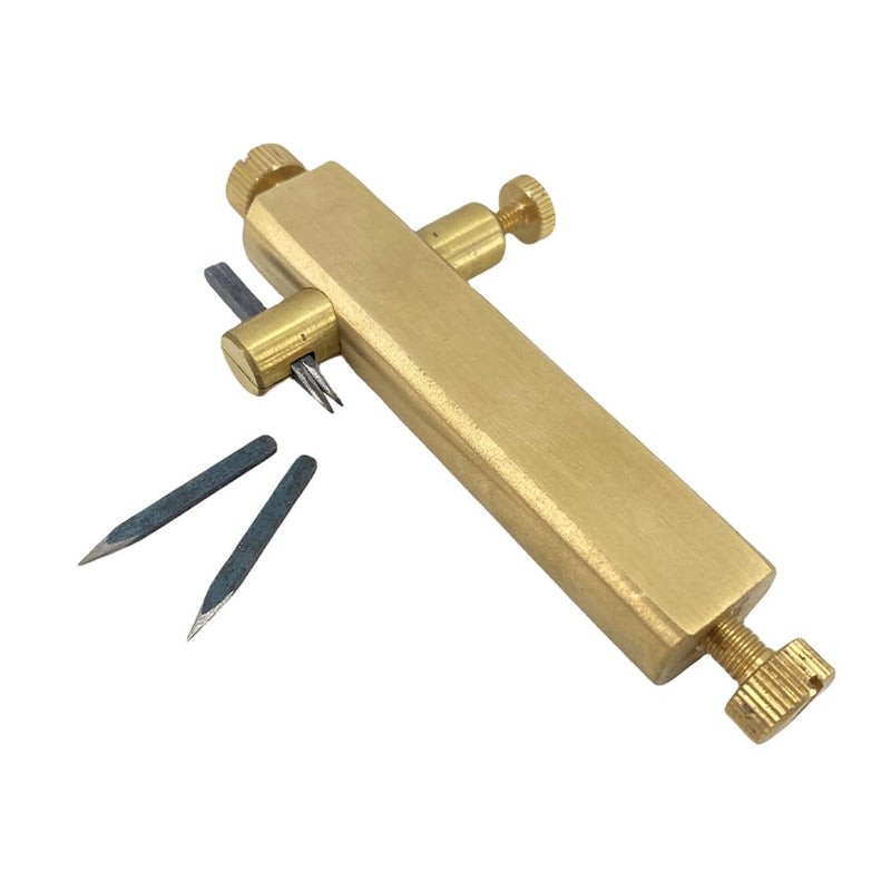 Yinfente 1set Brass Purfling Tools Inlay Inlaid Groove Carver Knife Luthier Tools for Making Violin Viola
