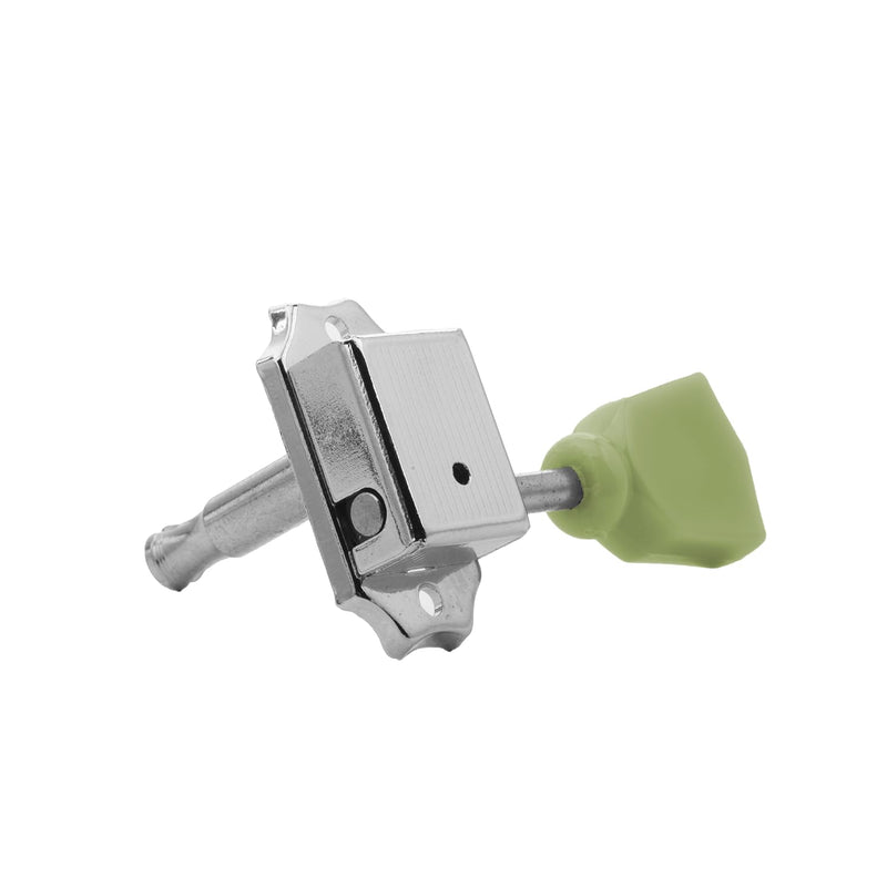 [AUSTRALIA] - 3 Left 3 Right Vintage Guitar String Tuning Pegs Tuning Machines Tuning Keys Machines Heads Tuners Compatible with Les Paul LP SG Style Electric Guitar, Chrome with Tulip Button. 