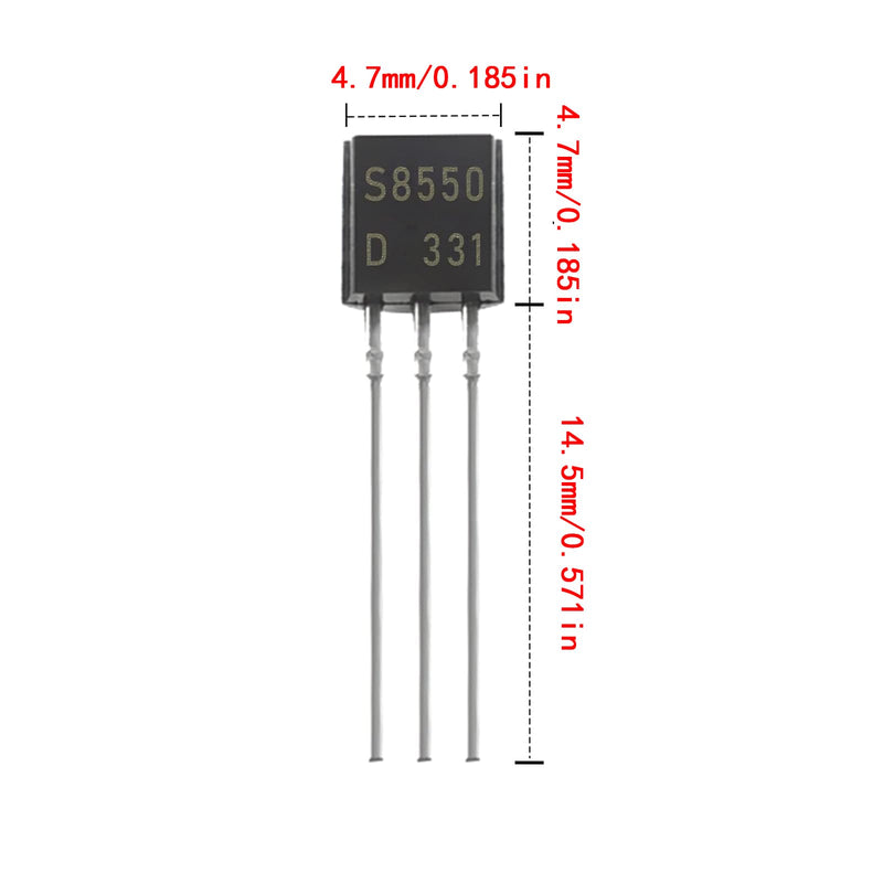 [AUSTRALIA] - Transistor Assortment Kit 24 Values 480pcs PNP NPN Transistors S9012 S9013 S9017 S9015 S9018 2N2222 S8050 S8550 SS8050 SS8550 2N5551 2N 5401 2N3904 2N3906 C1815 A1015 C945 A733 A42 A92 BC547 BC548 