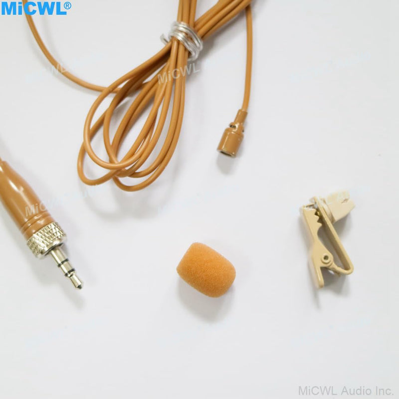 [AUSTRALIA] - Tan Mini Lapel Lavalier Microphone for Sennheiser EW G3 G4 G5 Wireless Pocket System 3.5mm Lock Jack 