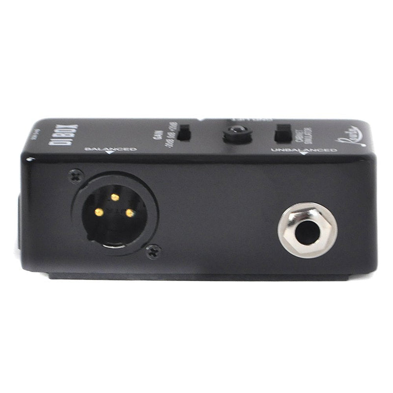 Rowin Guitar Bass Passive DI Box Instrument to Balanced and Unbalanced Micro Direct Box Pedal