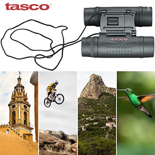 TASCO 178125 Essentials Roof Prism Roof MC Box Binoculars, 12 x 25mm, Black
