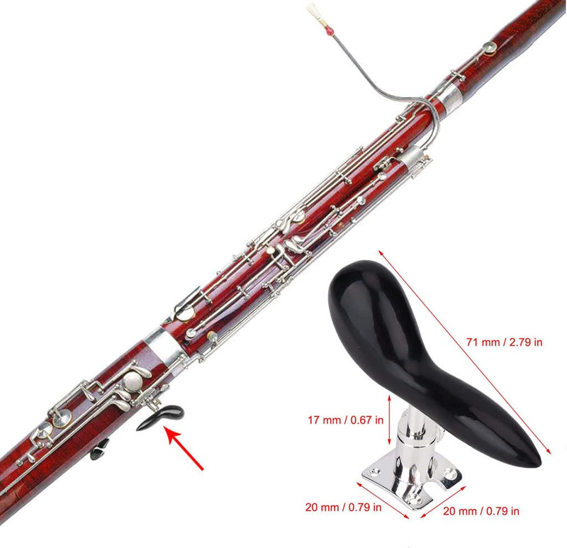 Bassoon Hand Saddle Rest Holder Thumb Rest with Fixing 4 Screws and Base Instruments Accessories