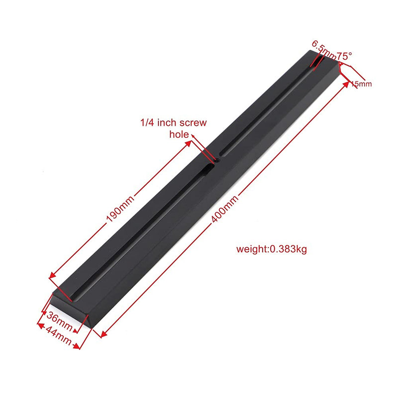 Dovetail Telescope Mounting Plate 10cm 21cm 30cm 40cm for Equatorial Tripod Long Version Binocular- 75° Black Plate Standard Size (30CM)