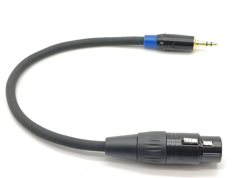 Elecbee XLR Female 5 Pin to Stereo Jack Audio 3.5Mm Male Balanced Audio Converter Adapter Cable 0.3M, Compatible with Microphones Mixers Amplifiers and Speakers