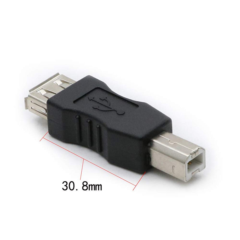 3 Pack USB 2.0 AF/BM Adapter Type A Female to USB B Print Male Adapter Connector Converter Plug