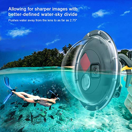 GEPULY Dome Port for GoPro Hero 13 12 11 10 9 Black Dome with Filters
