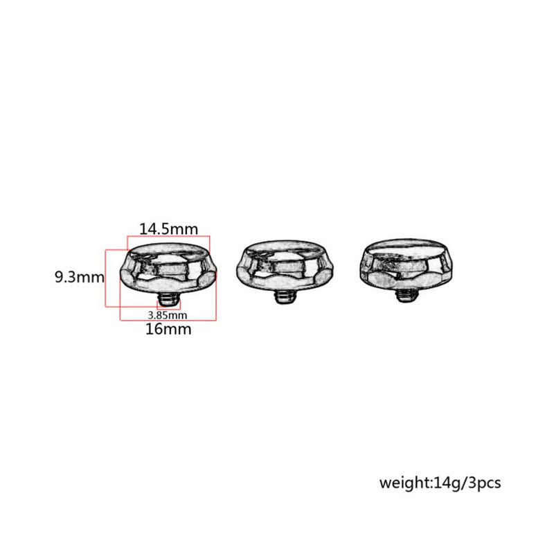 SUPVOX Abalone Button Set for Trumpet - 3Pcs Metal Finger Buttons Replacement - Durable and Craftsmanship for Trumpet Instrument Lovers