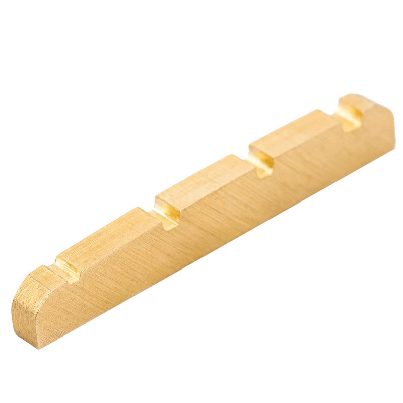 Musiclily Basic 42mm Pre-Slotted Electric Bass Brass Nut for 4-String Precision Jazz Bass, 42x3.5x6mm 4-String 42x3.5x6mm