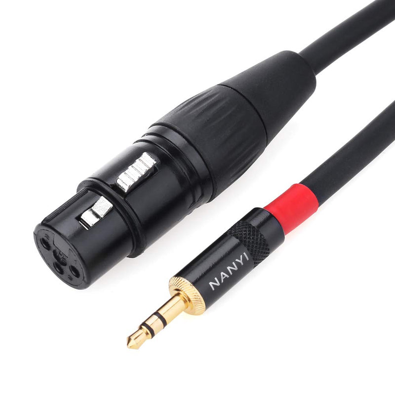 NANYI 3.5mm (1/8 Inch) TRS Stereo Male to XLR Female Interconnect Audio Microphone Cable, Suitable for iPod, Mobile Phone, Active Speakers, Stage, DJ, Studio Audio Console, (10M(32FT)) 10M(32FT)