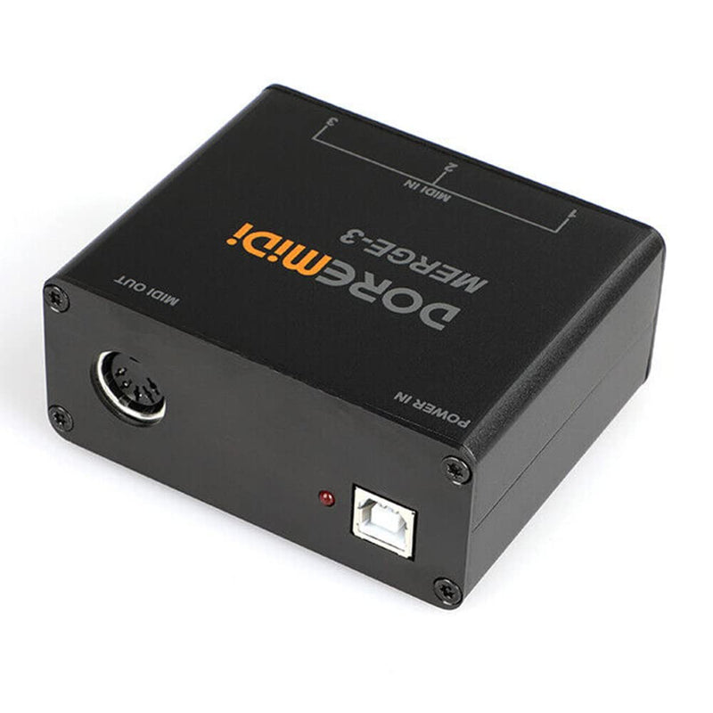 MIDI Merge-3 MIDI Input 2 MIDI Output Support USB Power MERGE-3