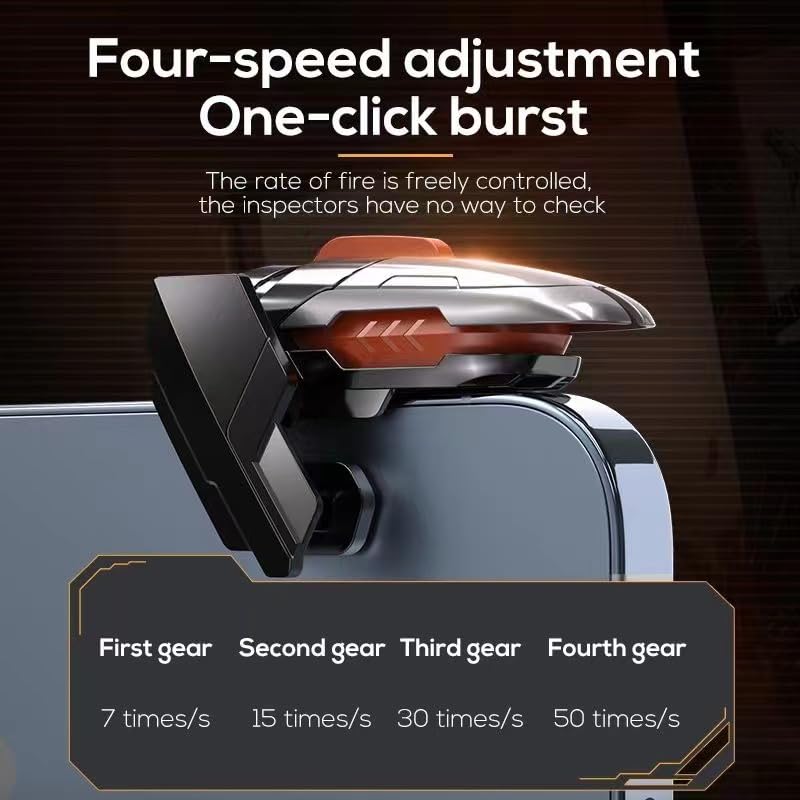 PUBG Mobile Fast Shooting Triggers, 40 Shots per Second Auto High Frequency Click Gaming Controllers for PUBG/Fortnite/Call of Duty/Rules of Survival Game Grip and Joysticks for Android iOS Phones