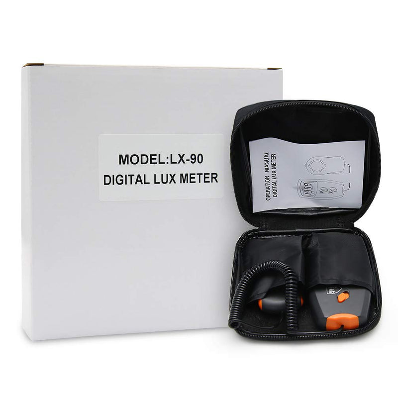 [AUSTRALIA] - Digital LUX Meter Digital Indicator UV Meter Light Meter with LCD Display Luxmeter for 0-100,000 Lux Range High Ambient Light Meter with Backlight (Model LX-90) 