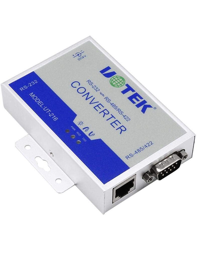 UTEK UT-216 RS232 to RS485/422 Active Vonverter(External-Powered, RS-232 to RS-485/422, Wall-Mounted, 600w Surging protetion)