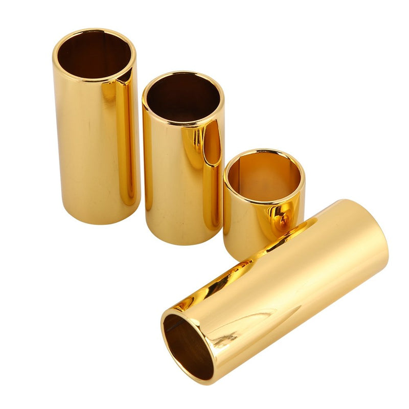 [AUSTRALIA] - 4pcs Per set Electric Guitar Metal Slide Bar Guitars String Slides Golden Brass Slide Guitar 