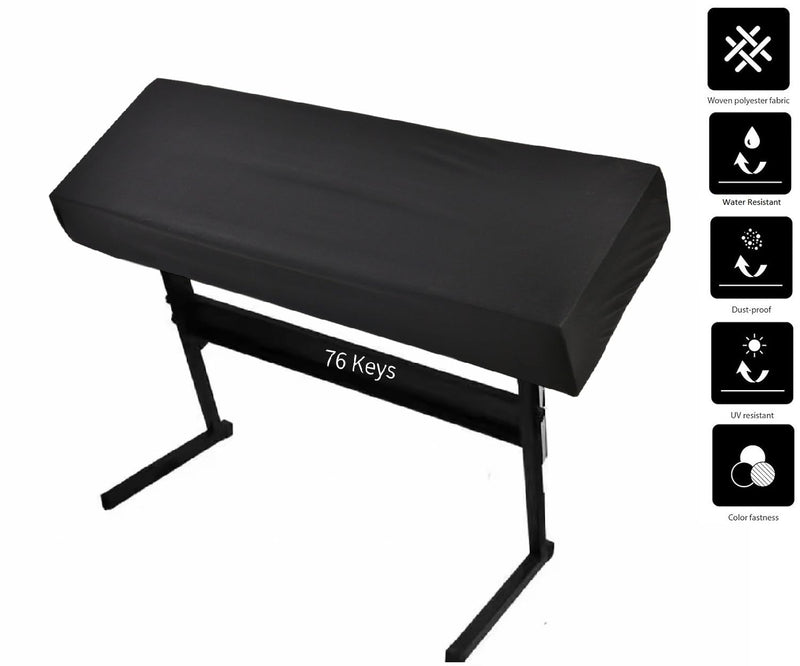 Digital Piano Keyboard and Portable Arranger Keyboards Dust Cover,Elastic Fabric,Water-Resistant,Digital Piano Keyboards Cover for Most Brand Digital Piano Keyboard (76 Keys Cover) 76-Keys Cover