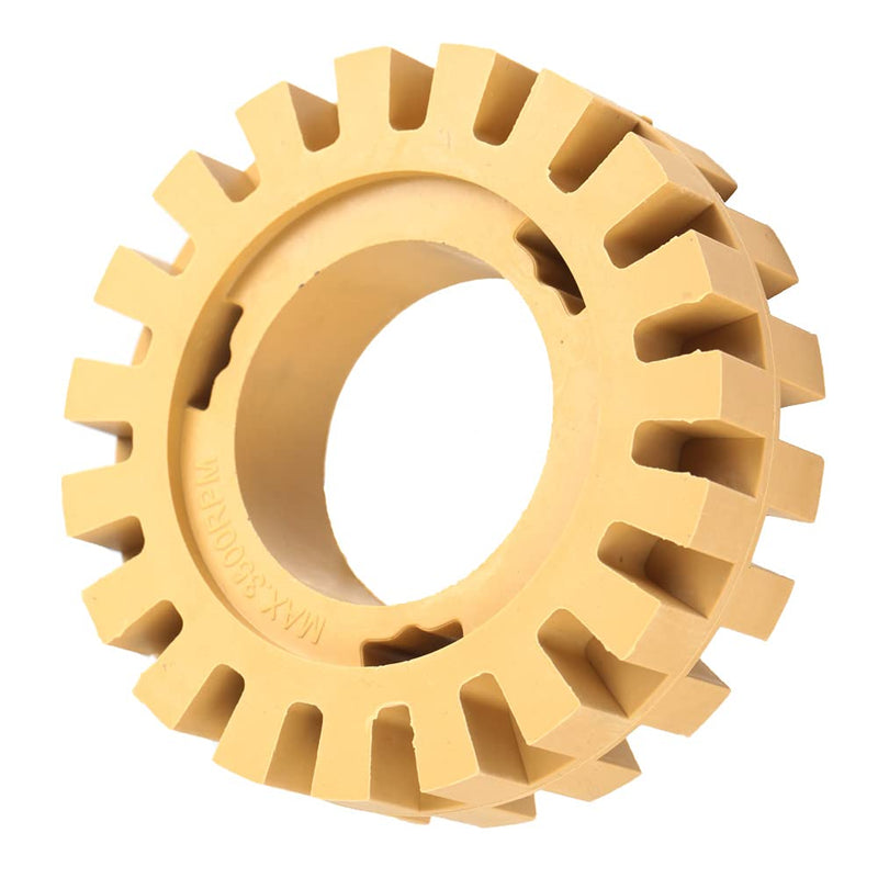 Tool for removing graphics, tooth shape, 4 inch rubber wheel for removing stickers for boats for trucks for removing vinyl for motorhomes (4 inches, hollow)
