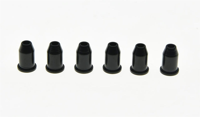 6x Black Guitar String Through Body Ferrule 1/4"(6.35mm) String Ferrules for Telecaster/Tele Guitar